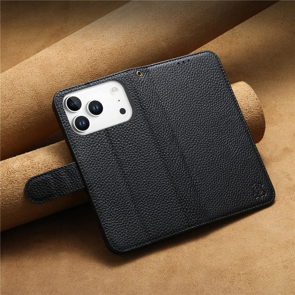 Split Leather Flip Cover For iPhone 18 Pro Max / iPhone 17 Pro Max Case RFID Blocking Wallet with Magnetic Clasp - Image 10