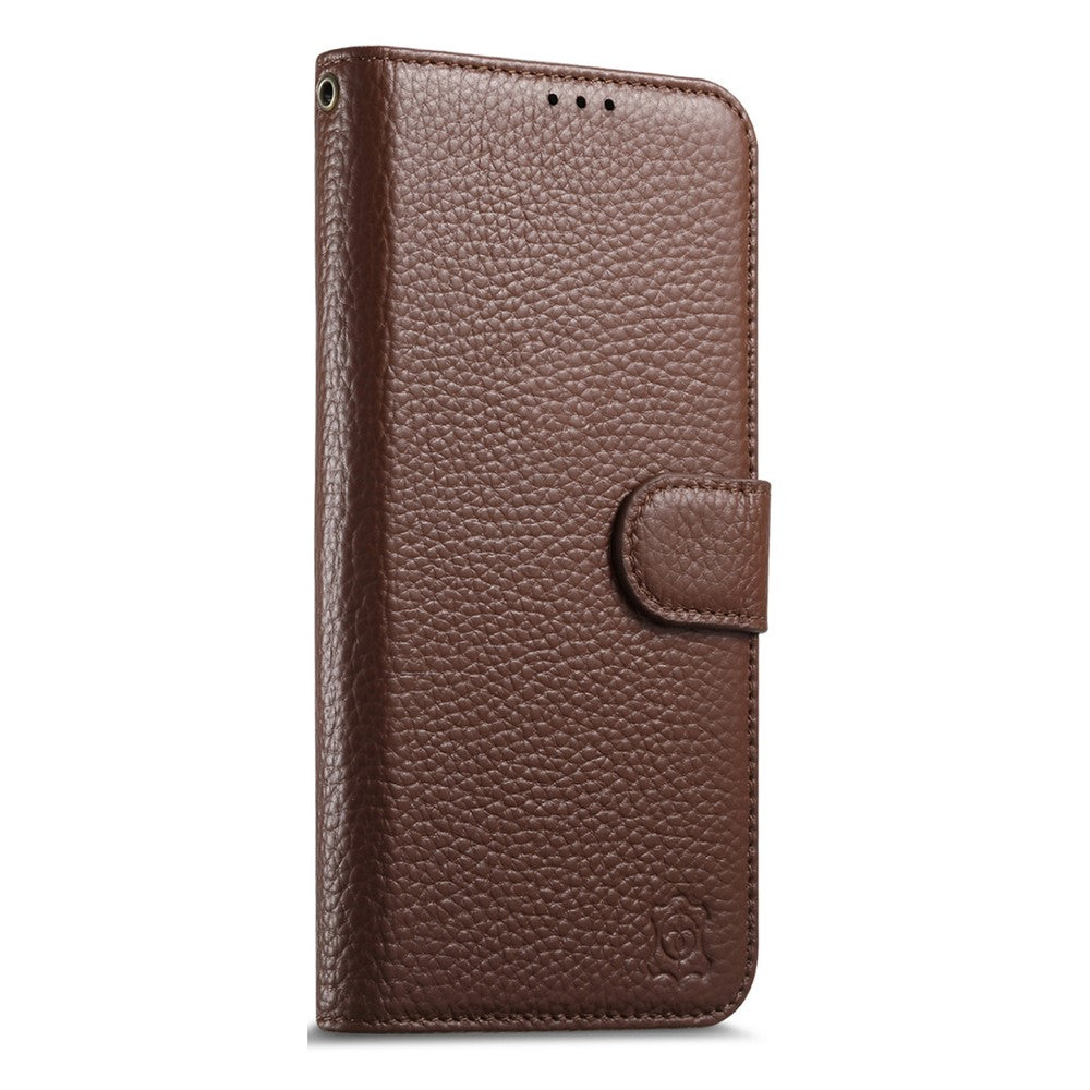 Split Leather Flip Cover For iPhone 18 Pro / iPhone 17 Pro Case RFID Blocking Wallet with Magnetic Clasp - Image 8