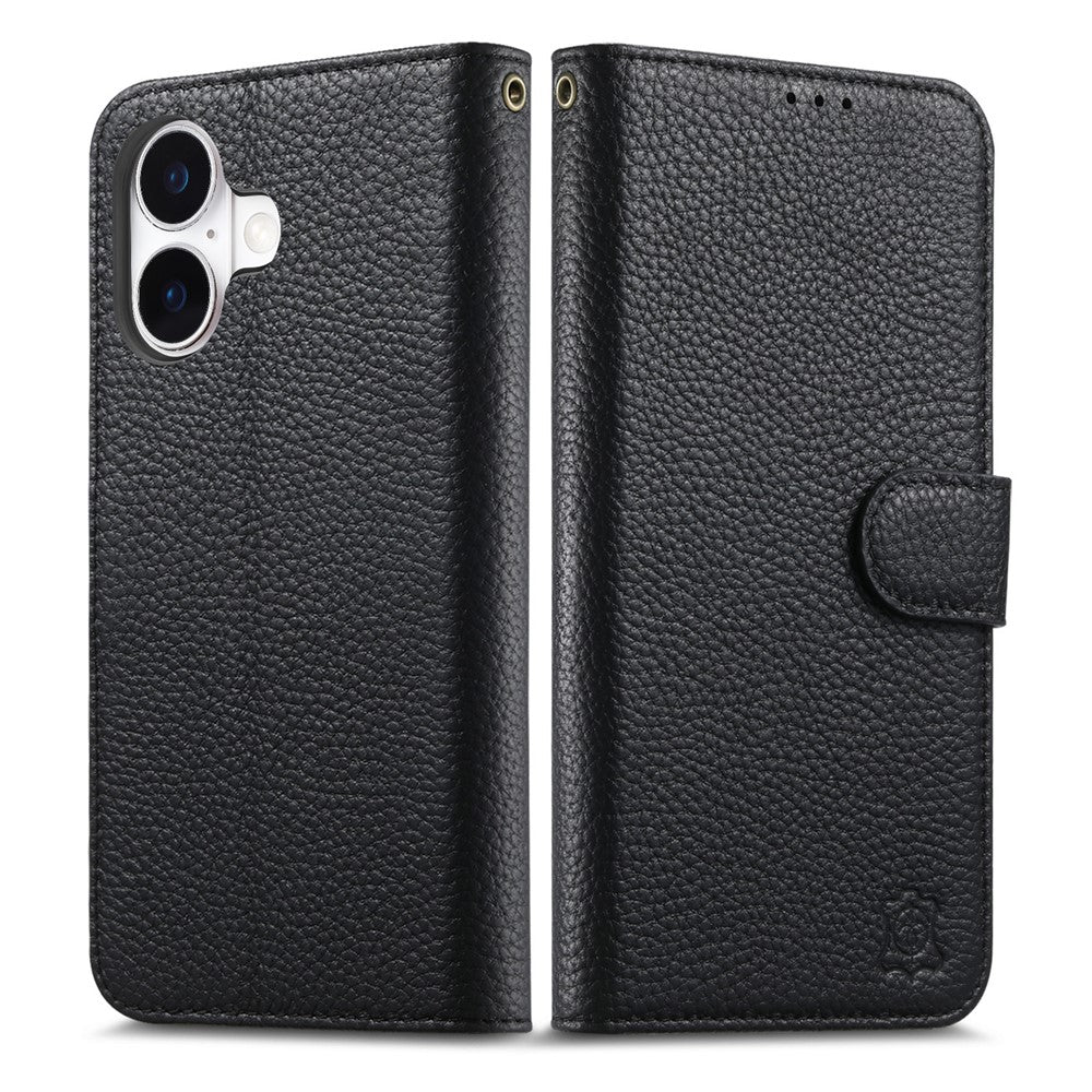 Split Leather Flip Cover For iPhone 17 Case RFID Blocking Wallet with Magnetic Clasp - Image 7