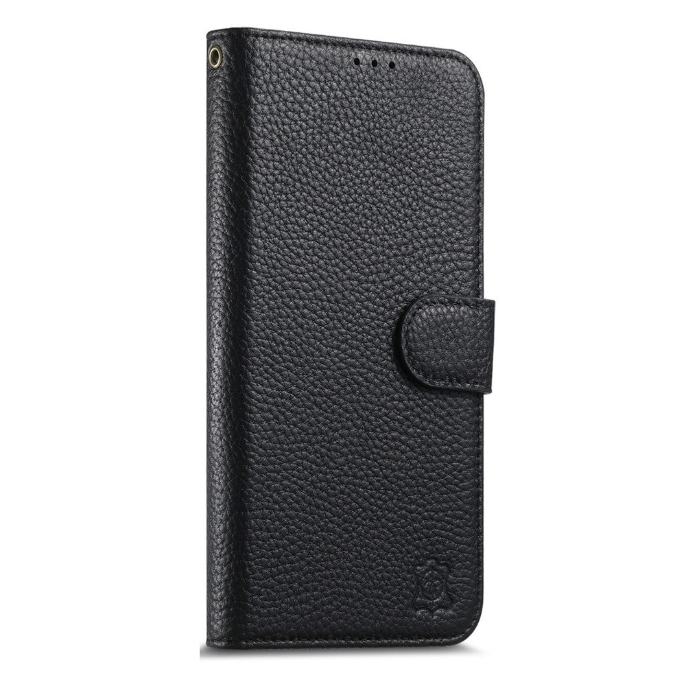 Split Leather Flip Cover For iPhone 17e / iPhone 16e Case RFID Blocking Wallet with Magnetic Clasp - Image 13
