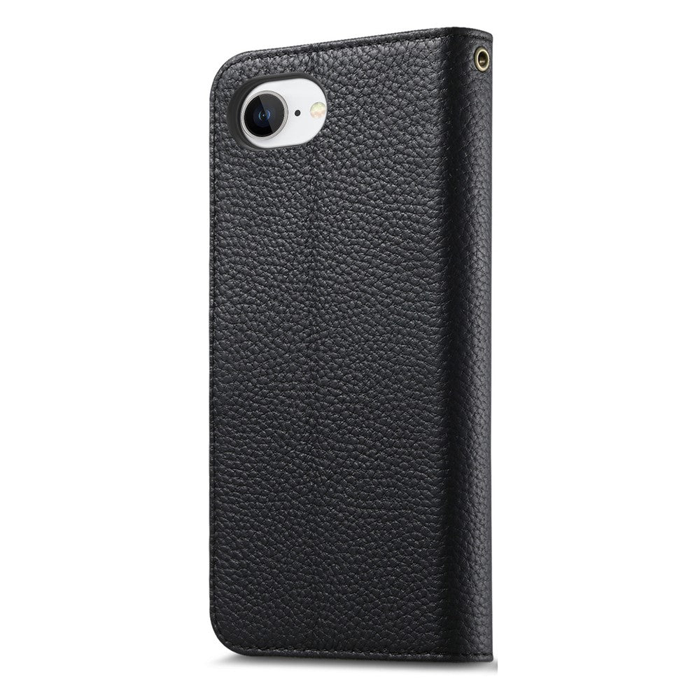 Split Leather Flip Cover For iPhone 17e / iPhone 16e Case RFID Blocking Wallet with Magnetic Clasp - Image 14