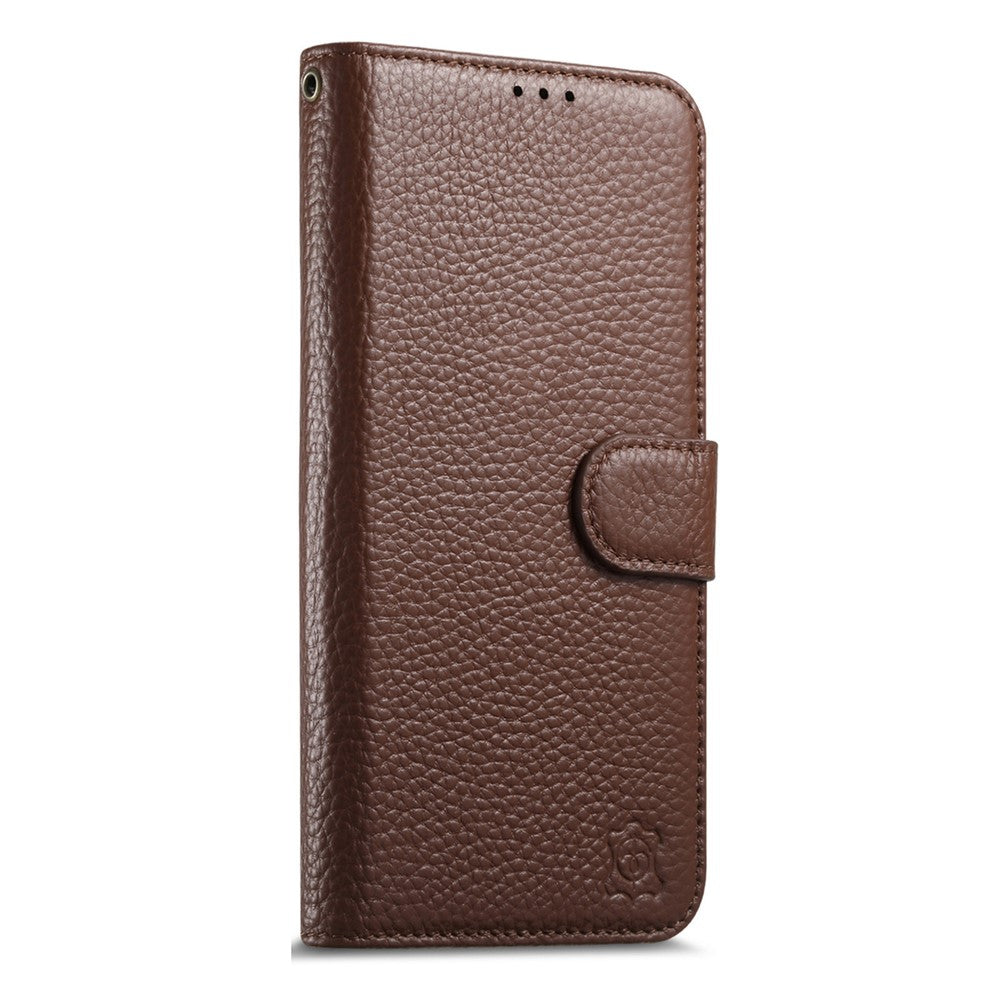 Split Leather Flip Cover For Motorola Edge 60 Neo Case RFID Blocking Wallet with Magnetic Clasp - Image 5