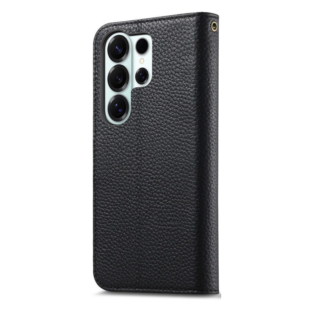 Split Leather Flip Cover For Samsung Galaxy S24 Ultra Case RFID Blocking Wallet with Magnetic Clasp - Image 14