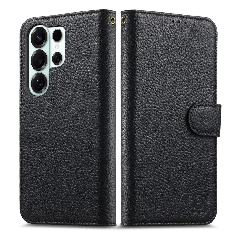 Split Leather Flip Cover For Samsung Galaxy S24 Ultra Case RFID Blocking Wallet with Magnetic Clasp - Image 15